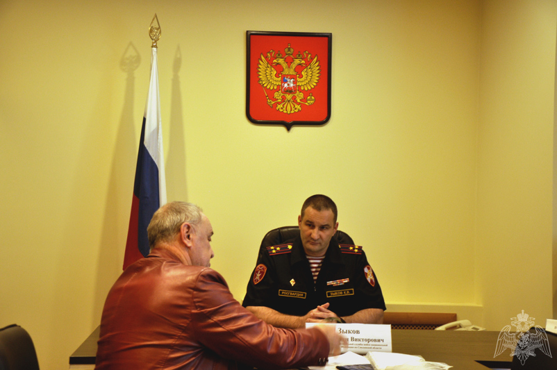 Начальник  Управления Росгвардии по Смоленской области провел личный прием граждан
