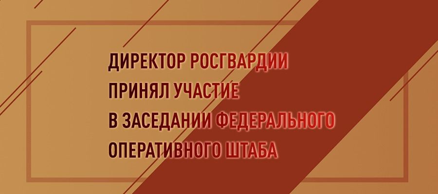 Директор Росгвардии генерал армии Виктор Золотов принял участие в заседании федерального оперативного штаба 