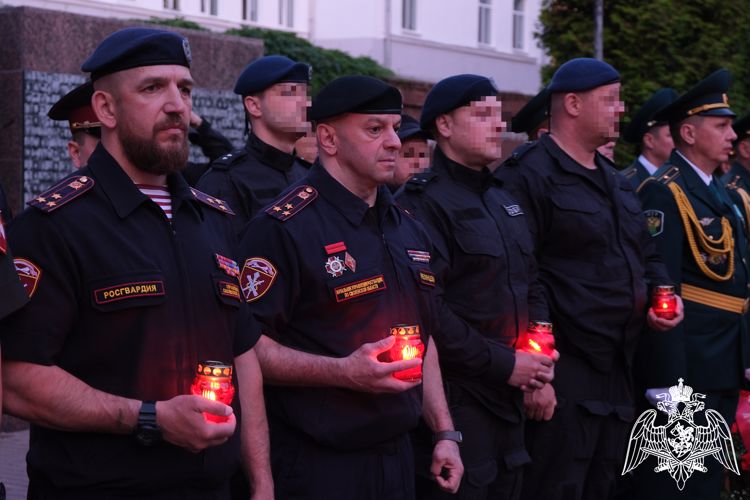 Руководство территориально Управления Росгвардии приняло участие в акции «Свеча памяти»