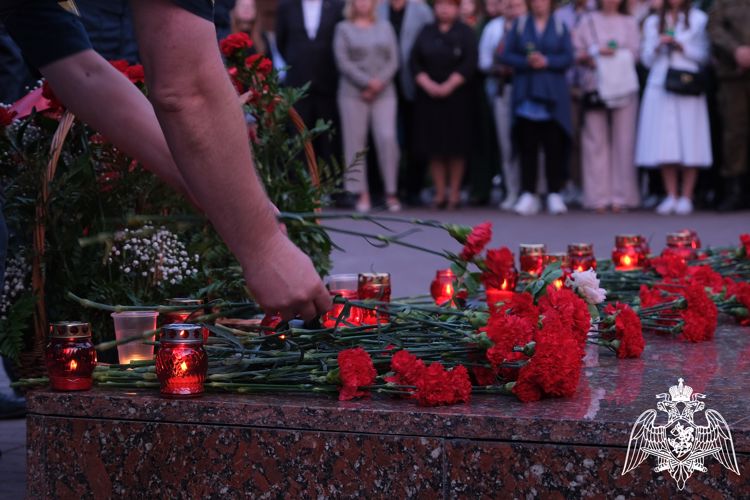 Руководство территориально Управления Росгвардии приняло участие в акции «Свеча памяти»