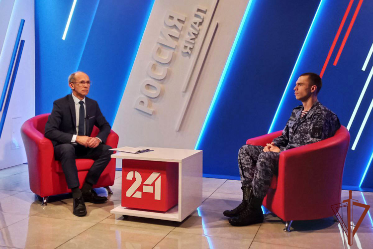 Телемост с представителем Саратовского военного института Росгвардии  состоялся в эфире телеканала «Россия 24. Ямал»
