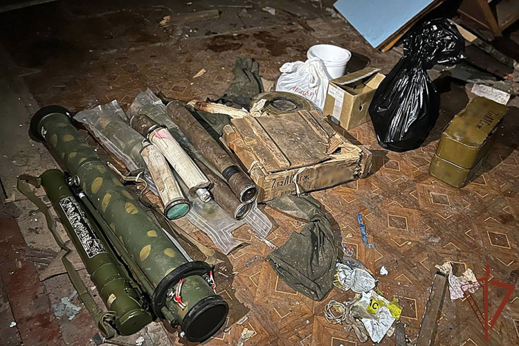 Росгвардия обнаружила тайник украинских вооруженных формирований  в Запорожской области