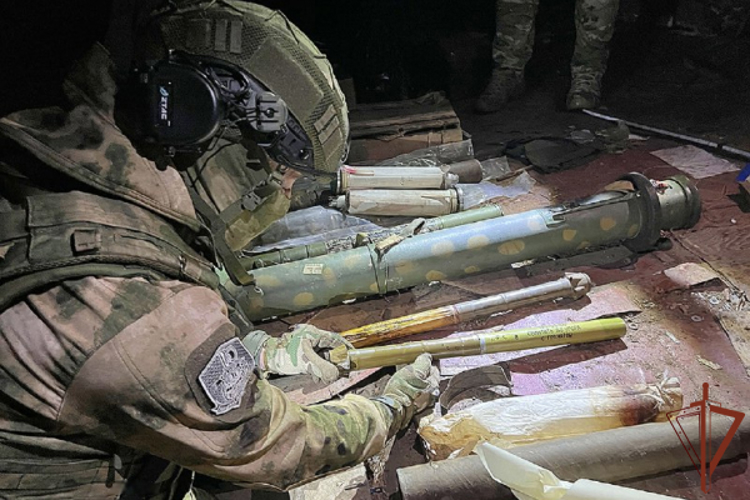 Росгвардия обнаружила тайник украинских вооруженных формирований  в Запорожской области