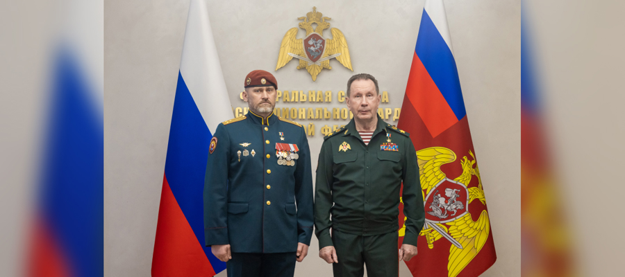 Генерал армии Виктор Золотов поздравил военнослужащих и сотрудников Росгвардии с присвоением званий высших офицеров и специальных званий высшего начальствующего состава